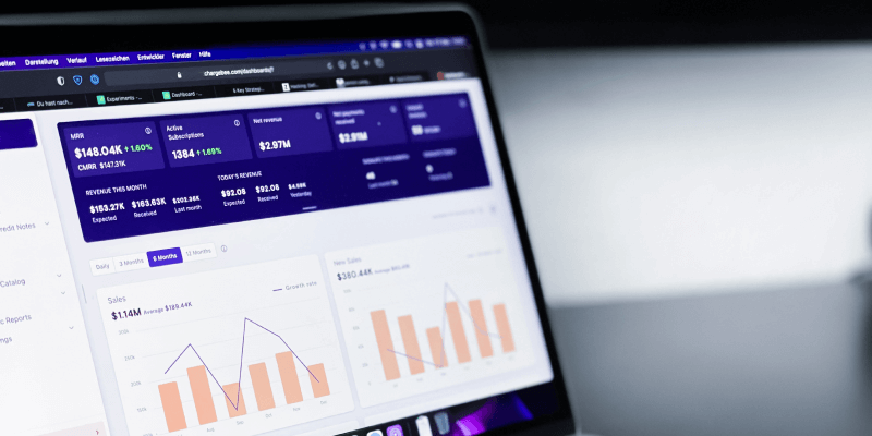 display image of laptop and analytics dashboard cyberheroes