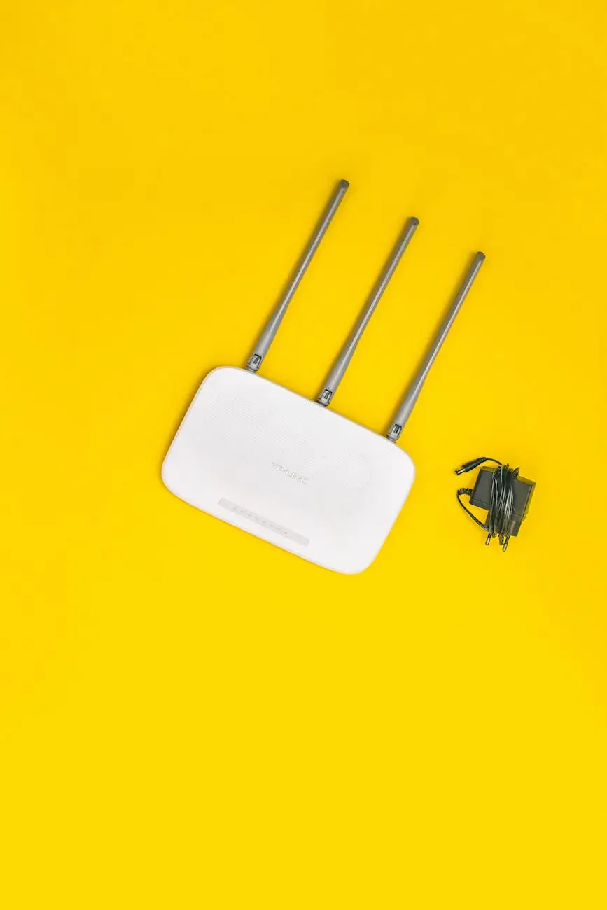 wifi router on yellow background