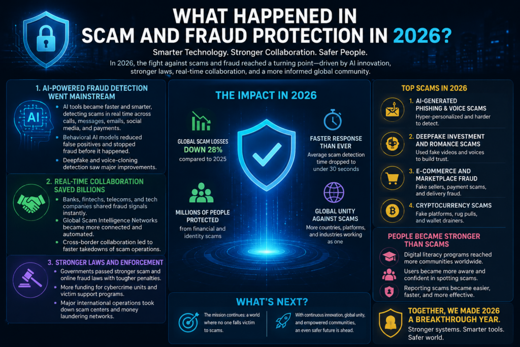 infographic on What Happened in Scam and Fraud Protection in 2026? cyberheroes