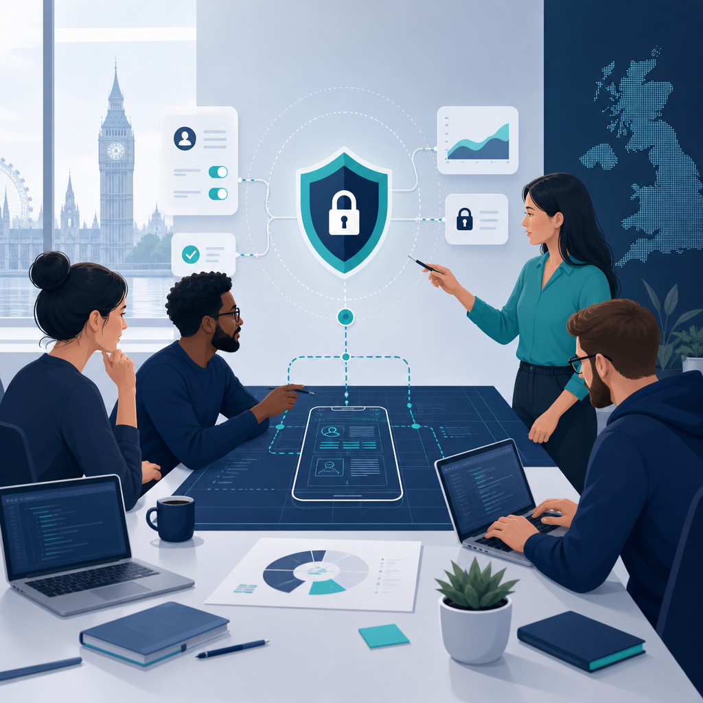 team delivering presentation on privacy by design cyberheroes